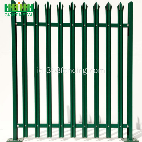 Pabrik Powder Coated Steel Palisade Pagar untuk Dijual